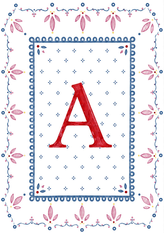 Alphabet letters - blue, pink