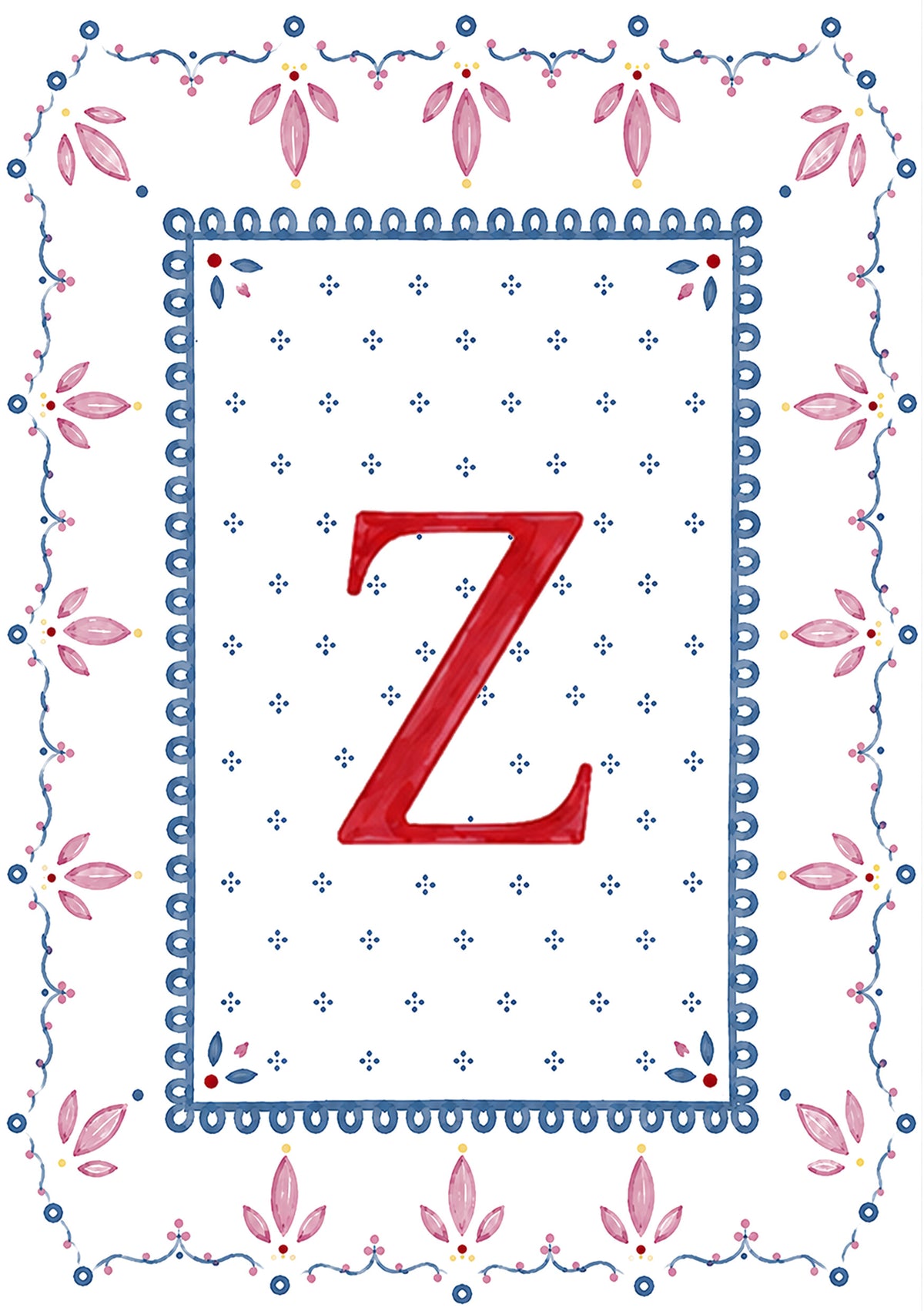 Alphabet letters - blue, pink