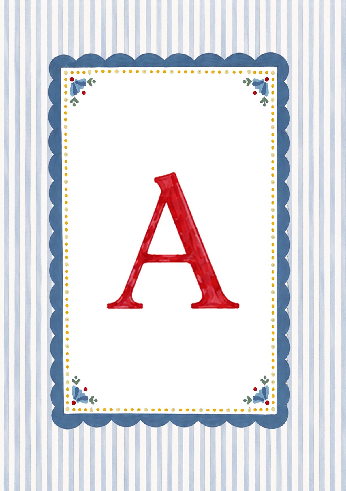 Alphabet letters - blue, yellow, red