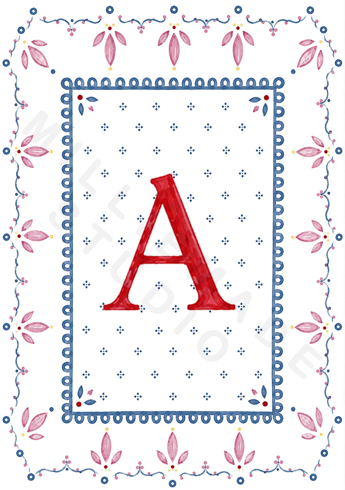 Alphabet letters - blue, pink