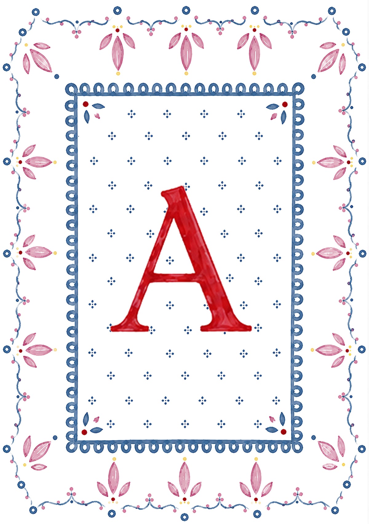 Alphabet letters - blue, pink
