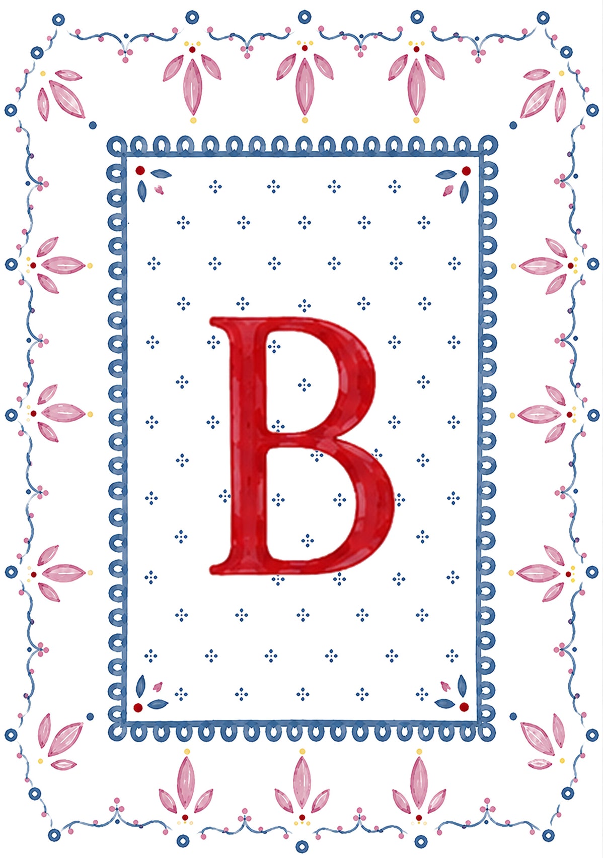 Alphabet letters - blue, pink