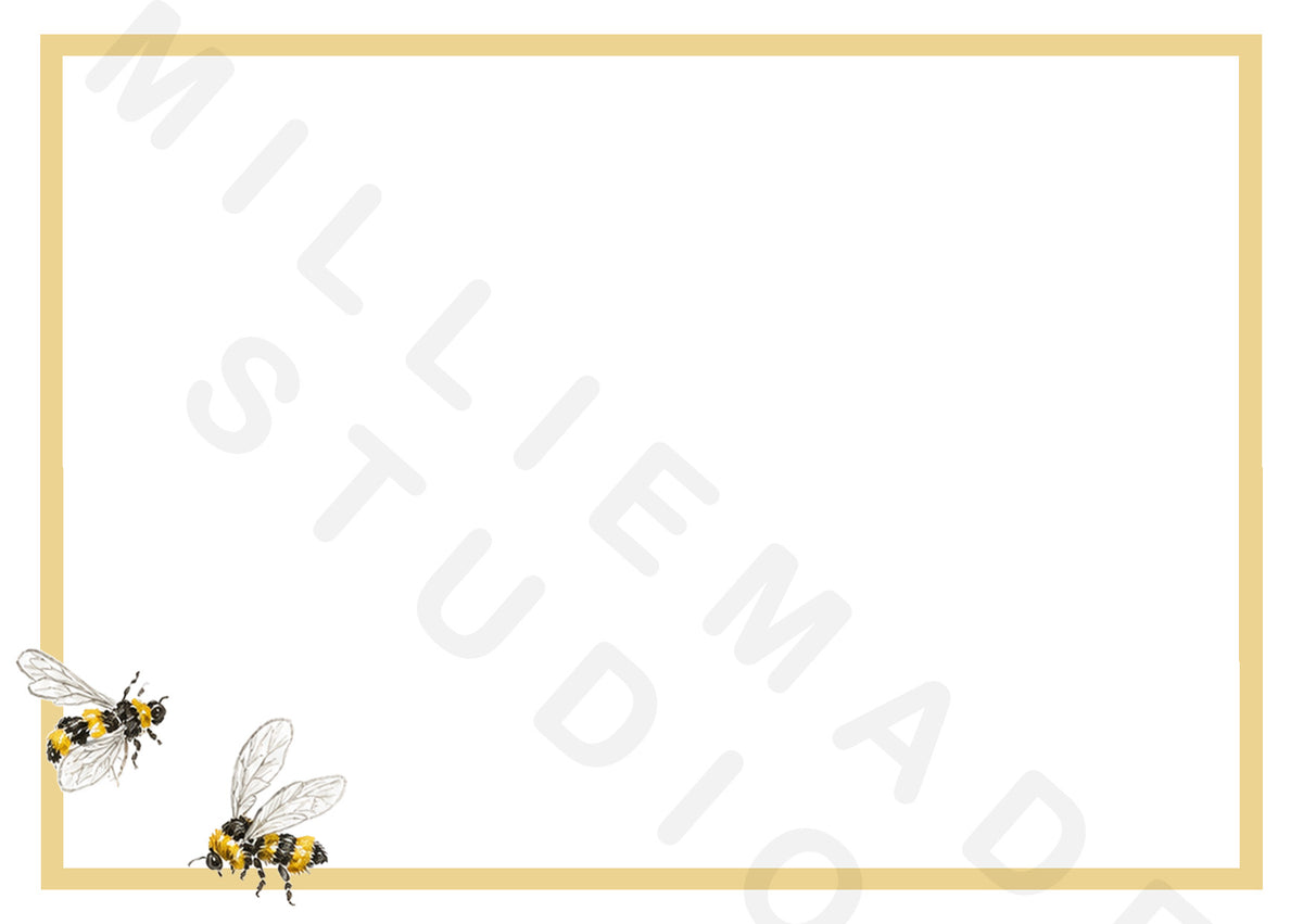Bumble bees notecard