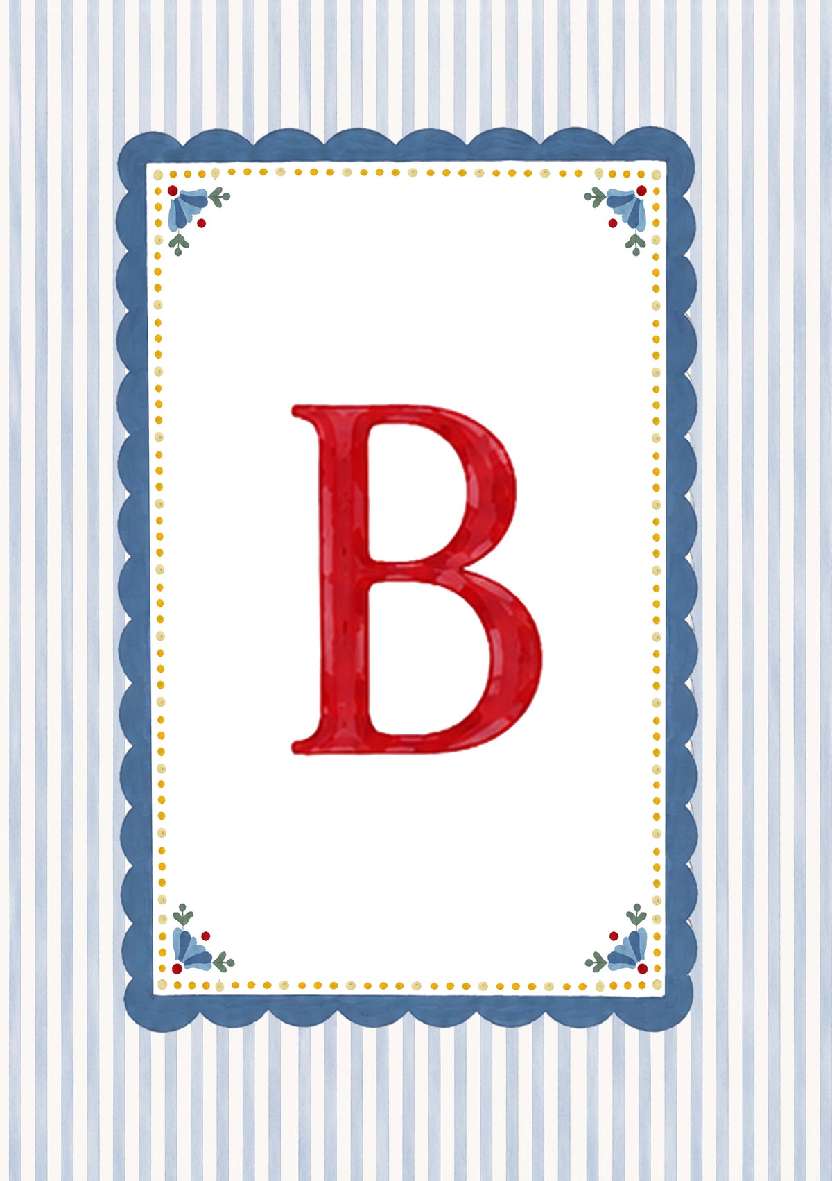 Alphabet letters - blue, yellow, red