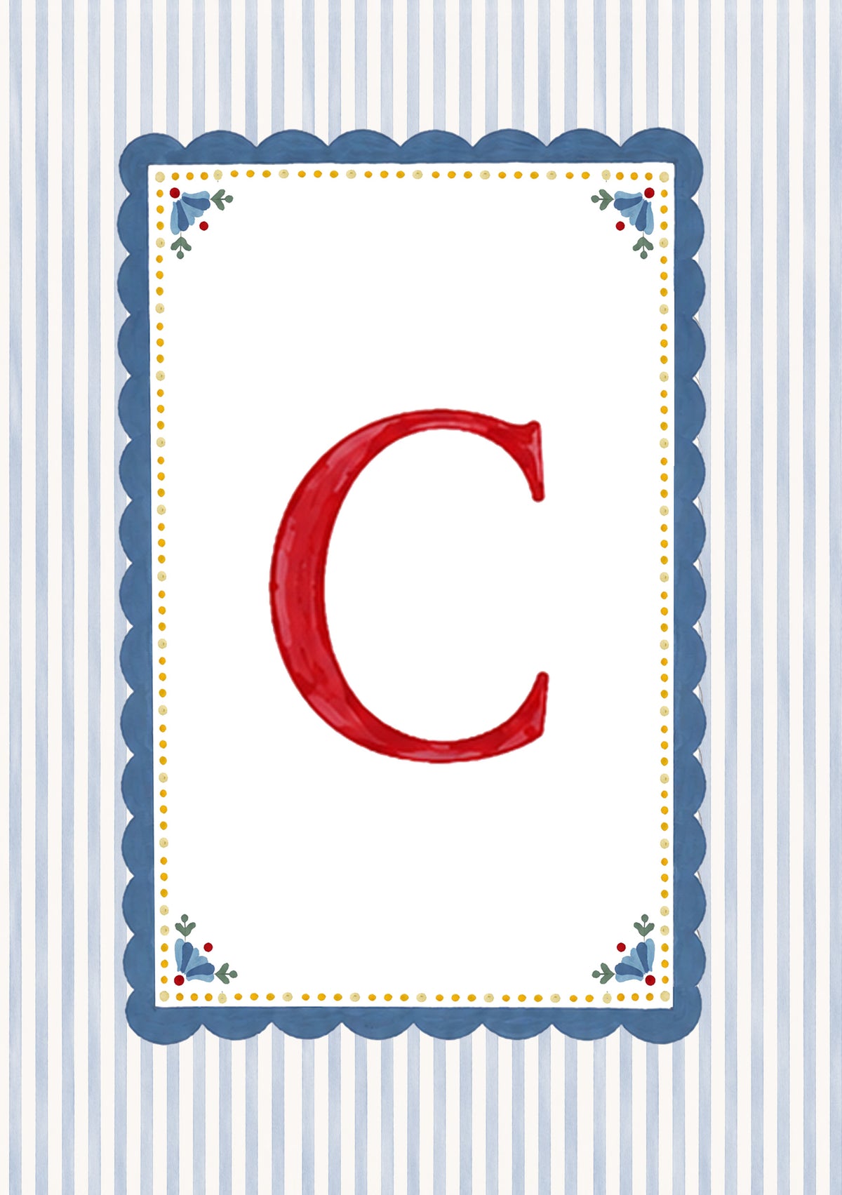 Alphabet letters - blue, yellow, red