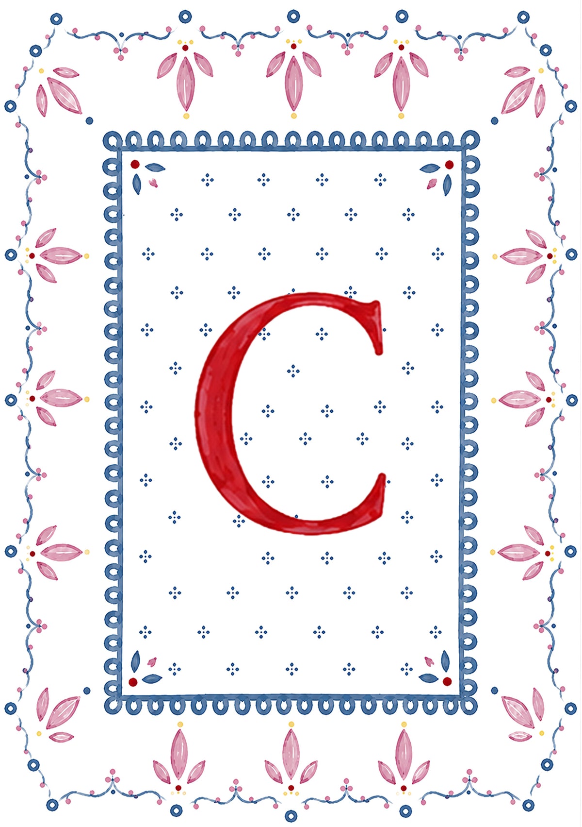 Alphabet letters - blue, pink