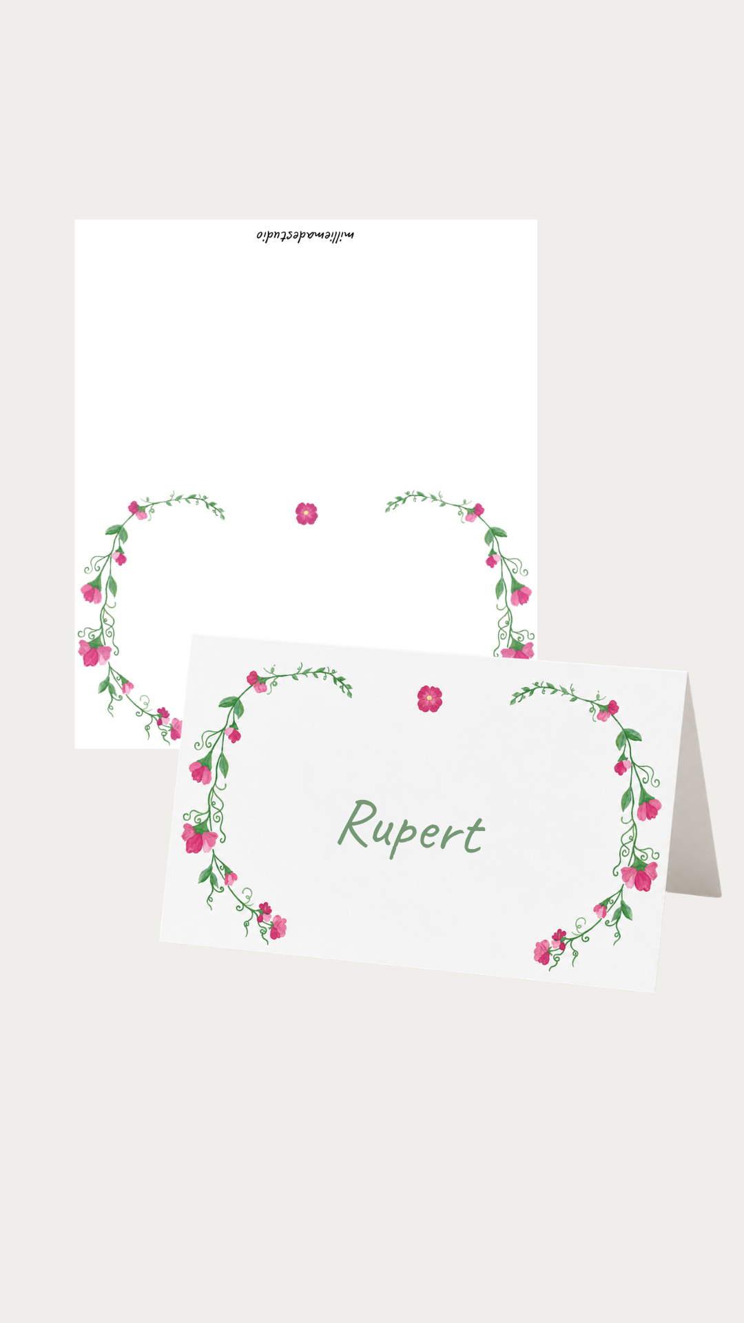 Sweetpeas place cards