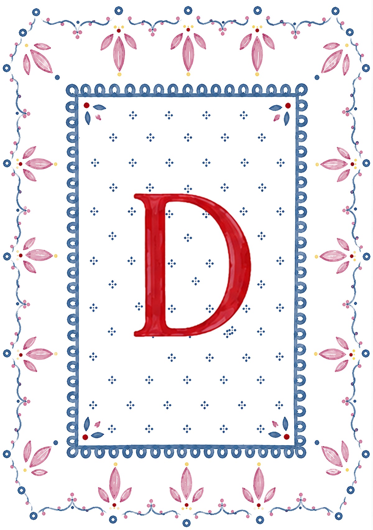 Alphabet letters - blue, pink
