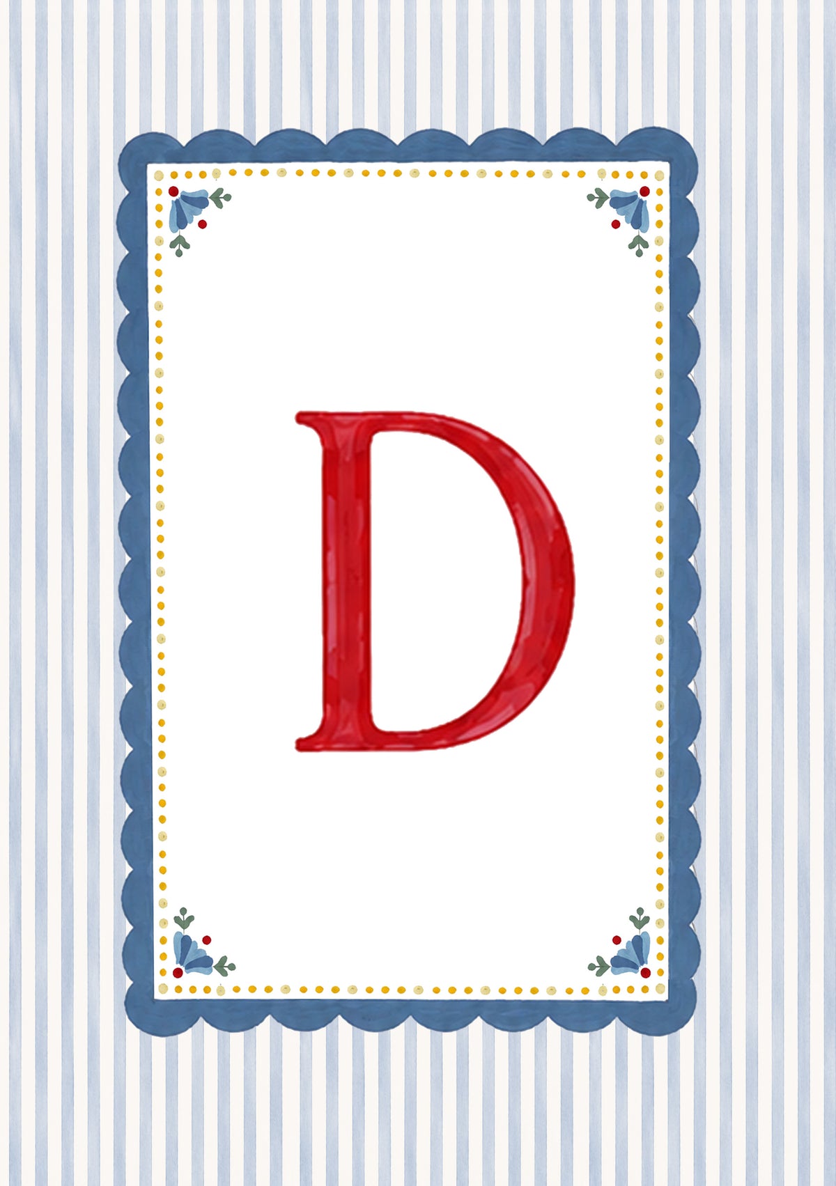 Alphabet letters - blue, yellow, red