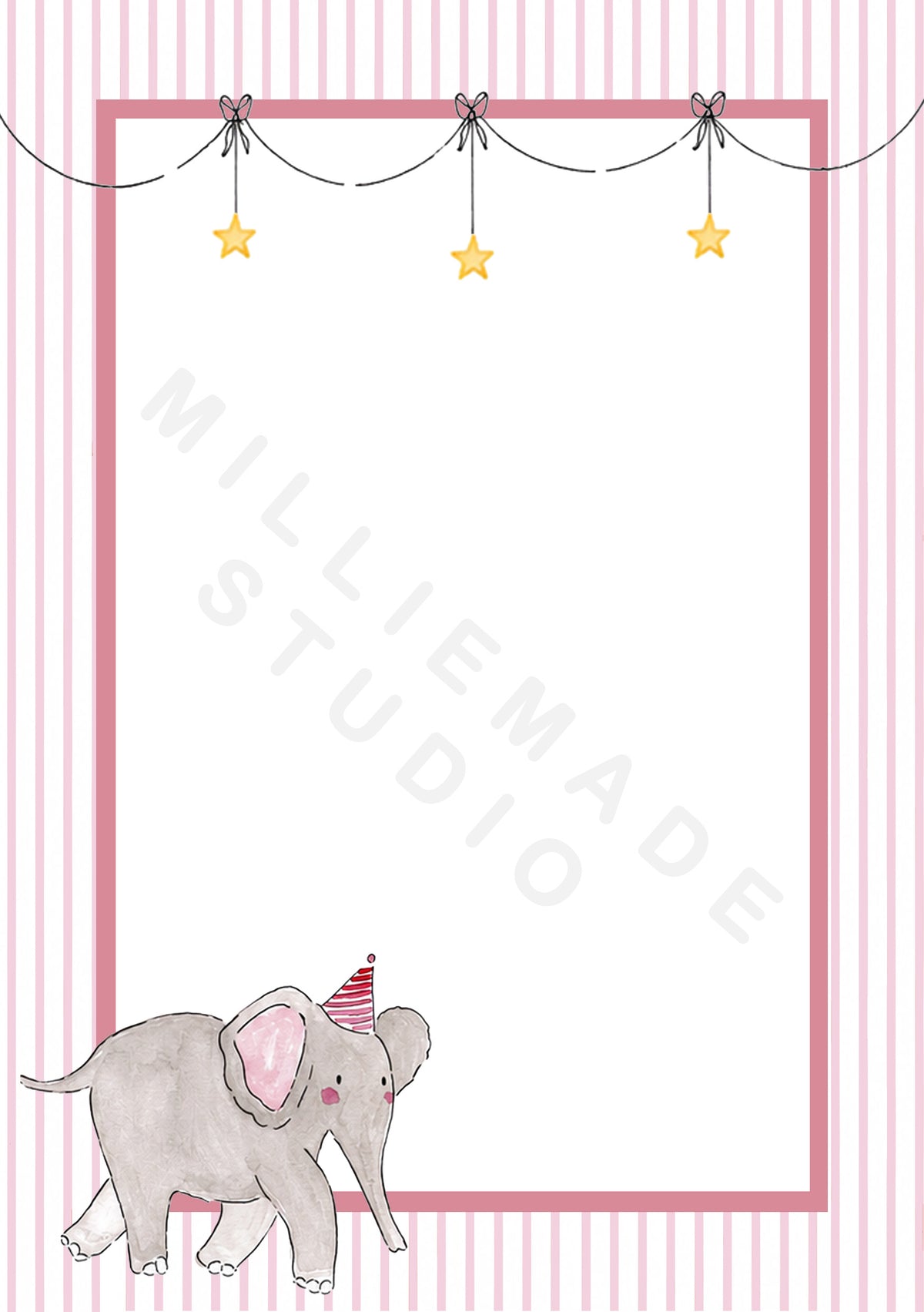 Party elephant striped