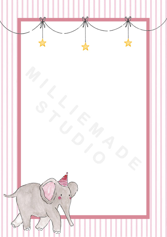 Party elephant striped