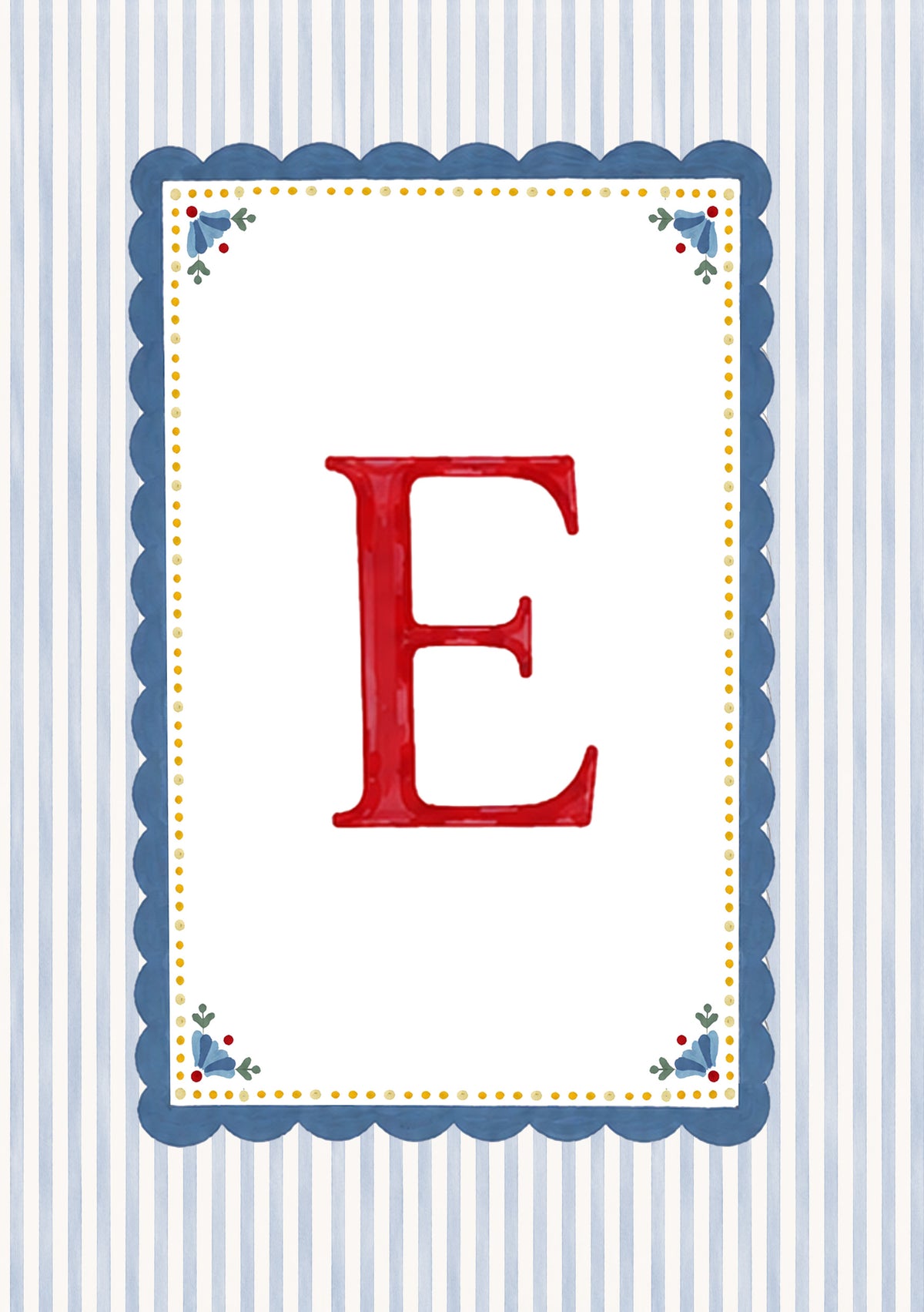Alphabet letters - blue, yellow, red