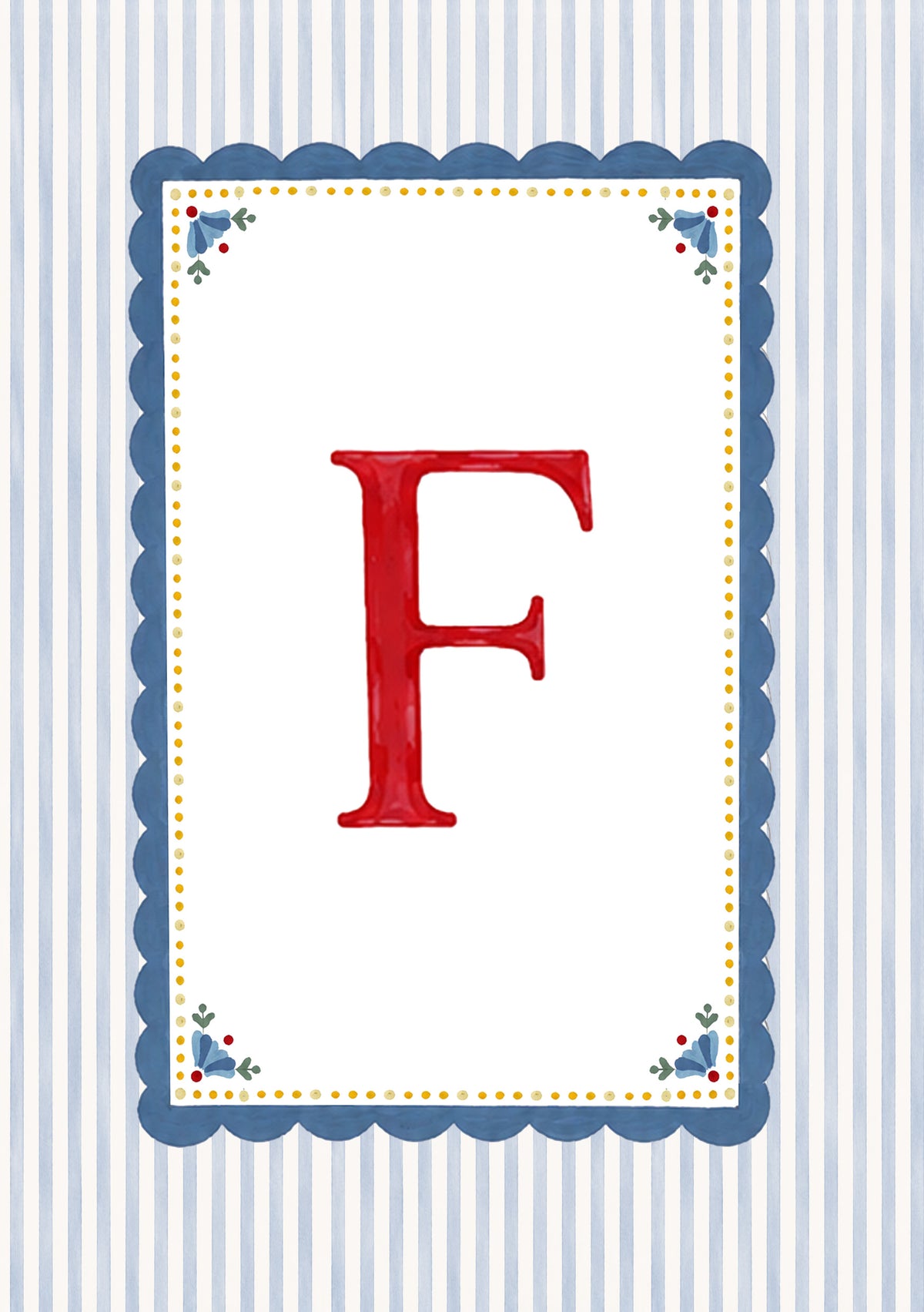 Alphabet letters - blue, yellow, red