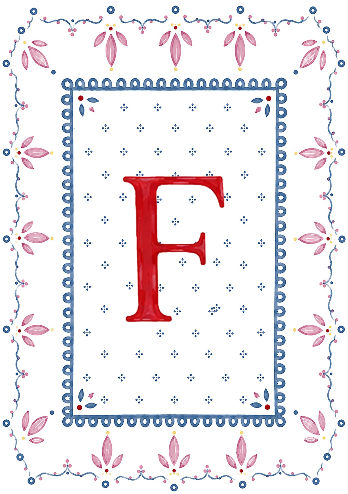 Alphabet letters - blue, pink