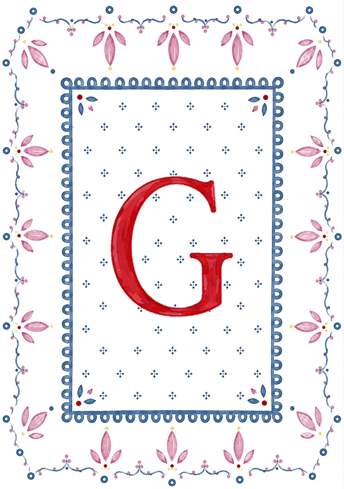 Alphabet letters - blue, pink