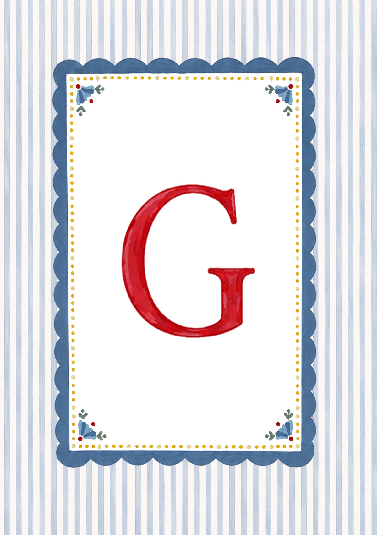 Alphabet letters - blue, yellow, red
