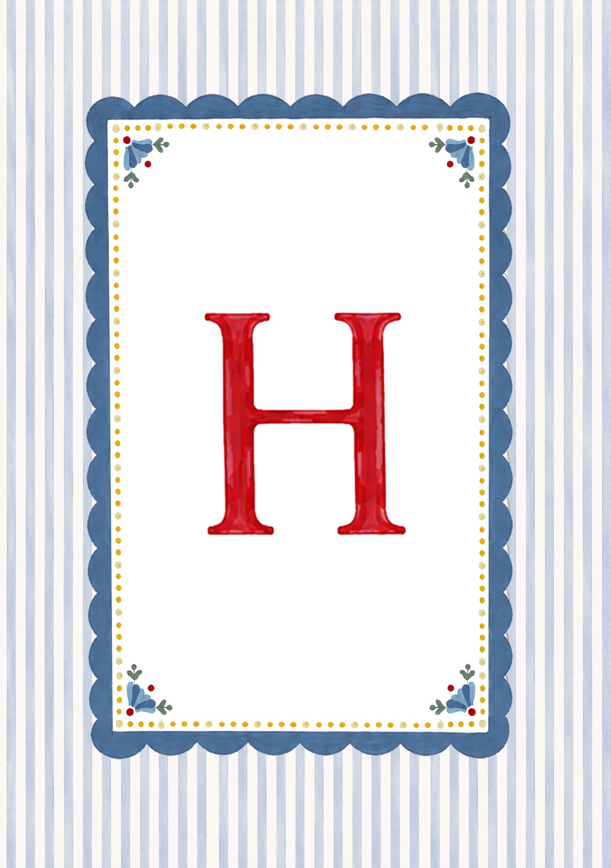Alphabet letters - blue, yellow, red