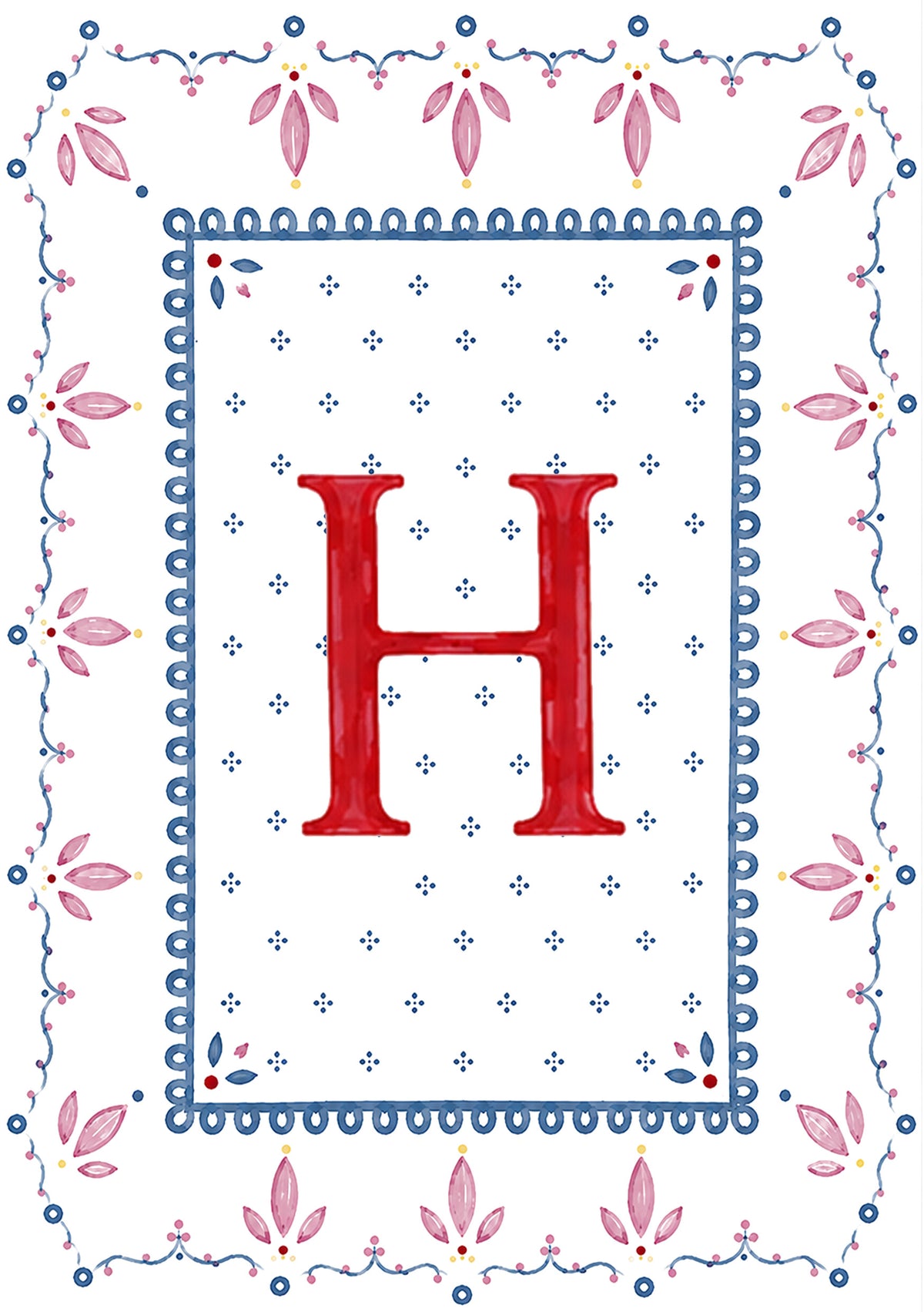 Alphabet letters - blue, pink