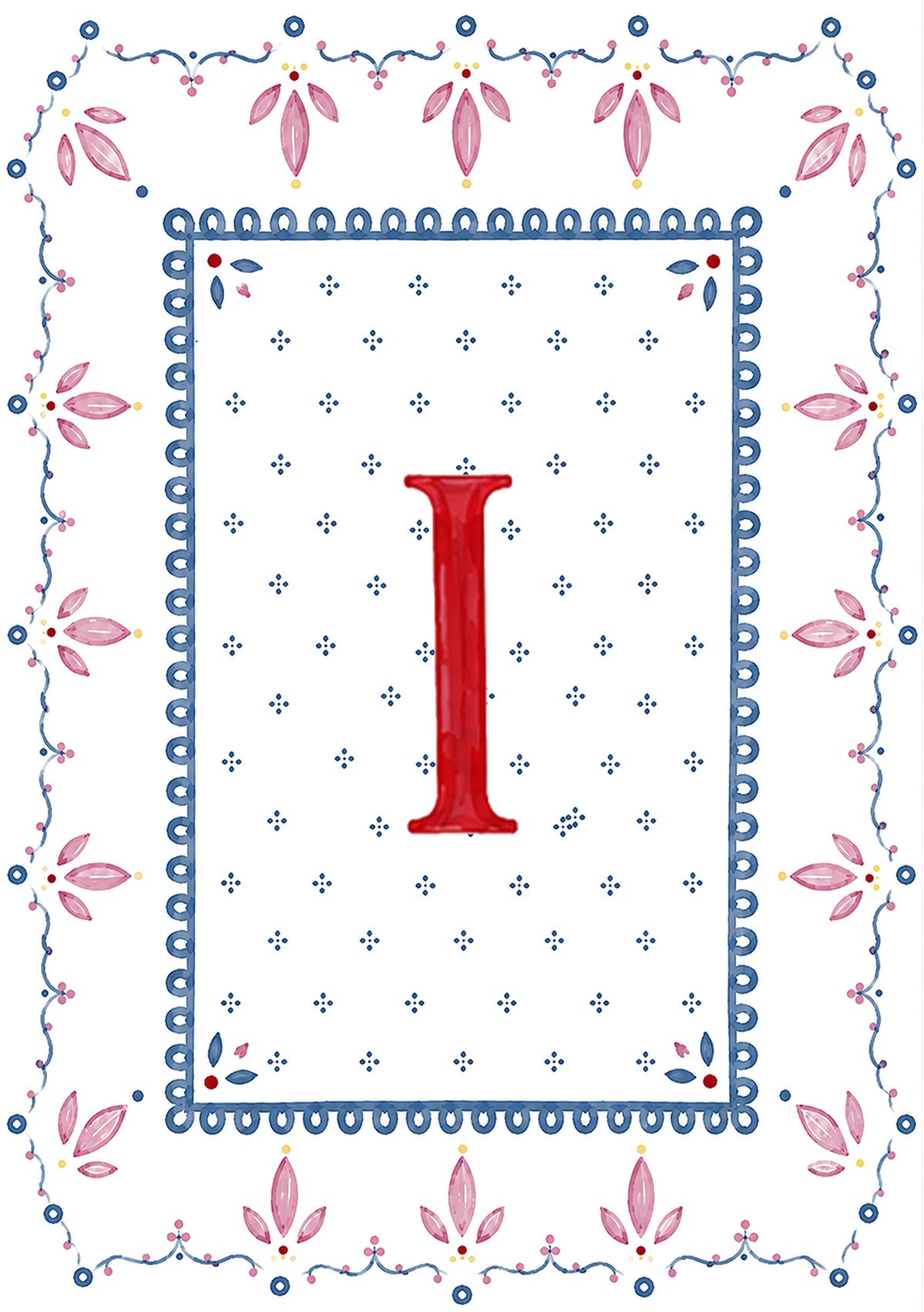Alphabet letters - blue, pink