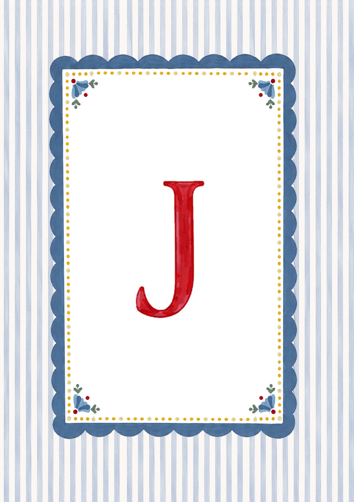 Alphabet letters - blue, yellow, red