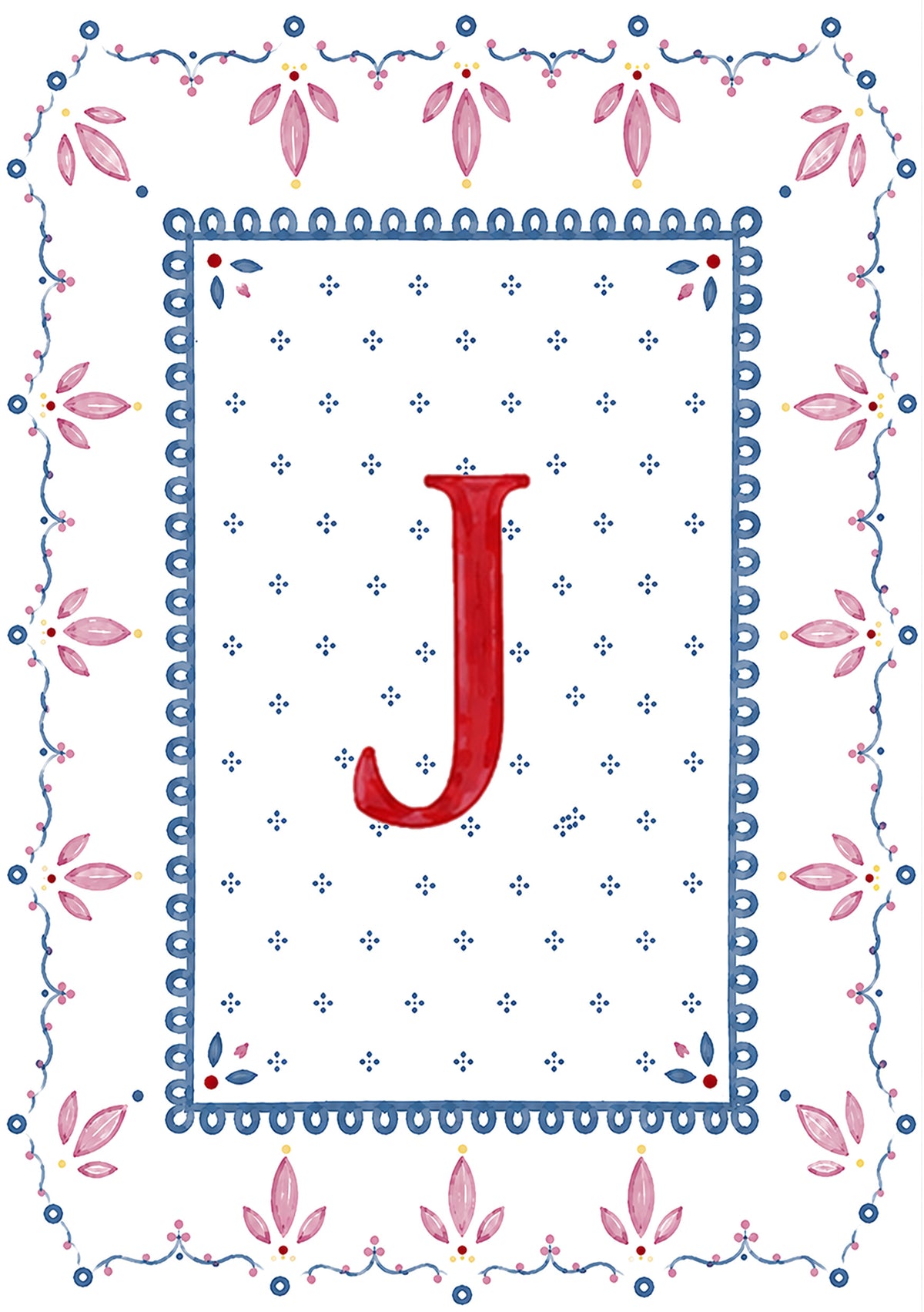 Alphabet letters - blue, pink