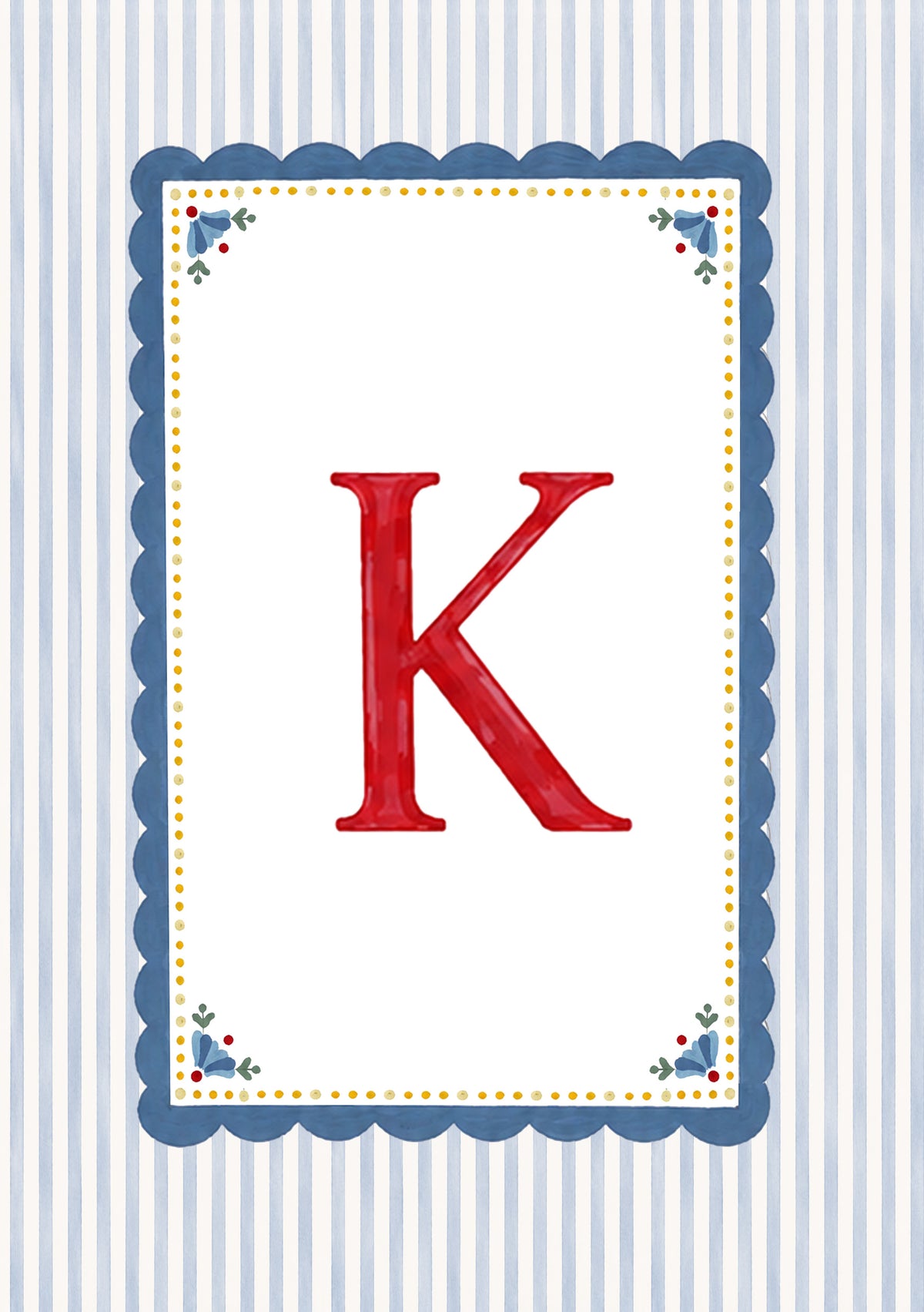 Alphabet letters - blue, yellow, red