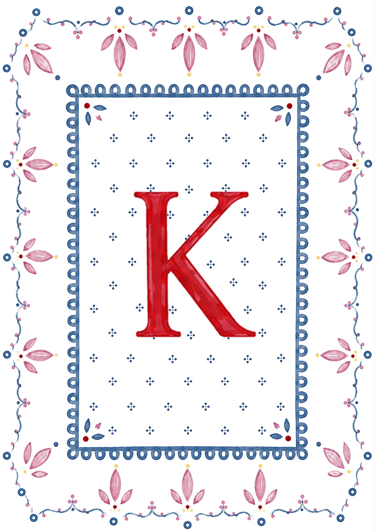 Alphabet letters - blue, pink