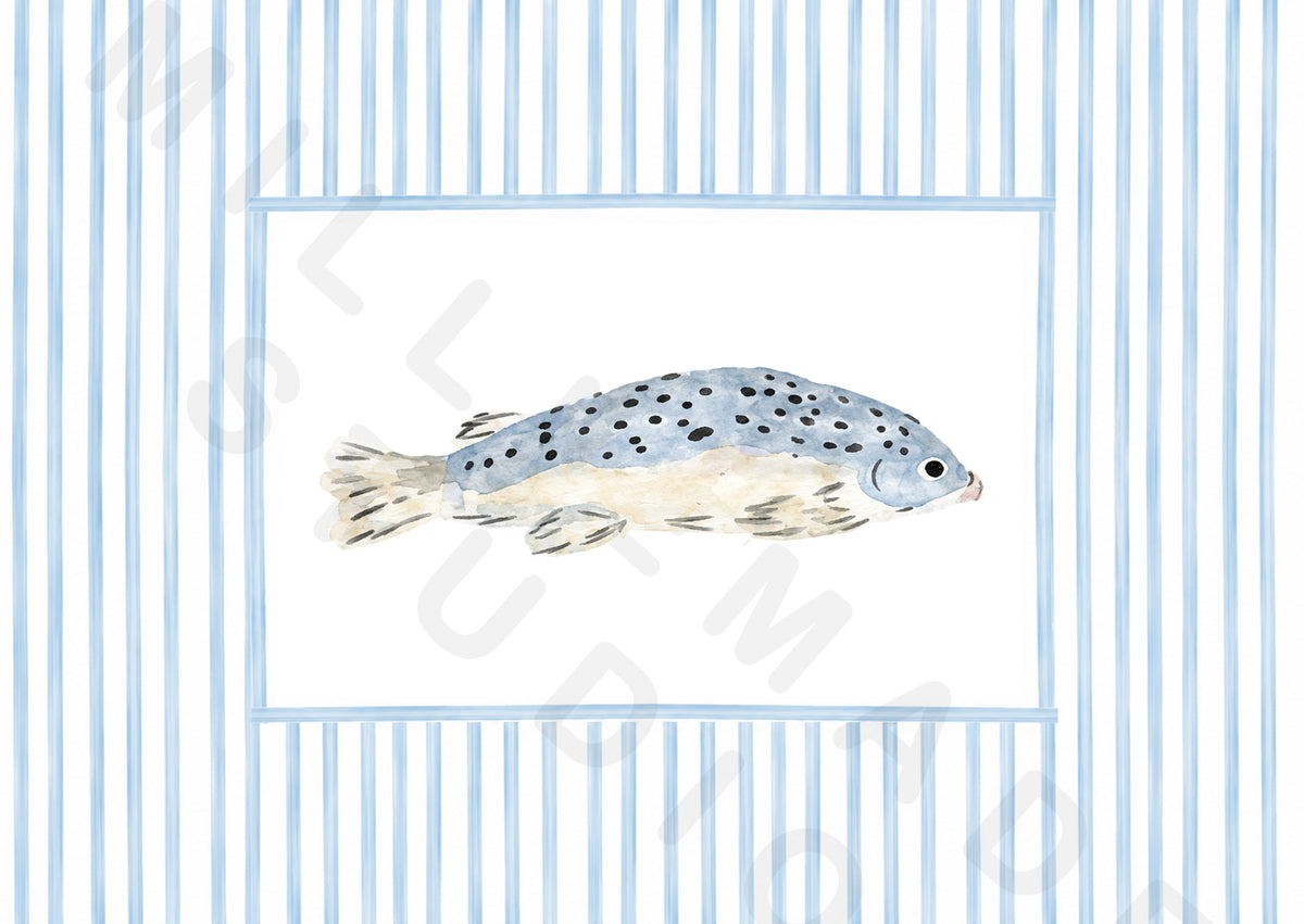 Trout postcard - lake