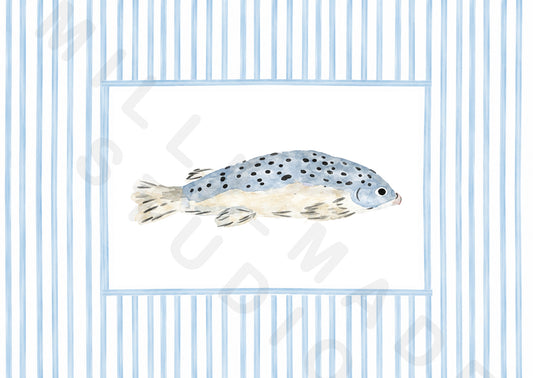 Trout postcard - lake