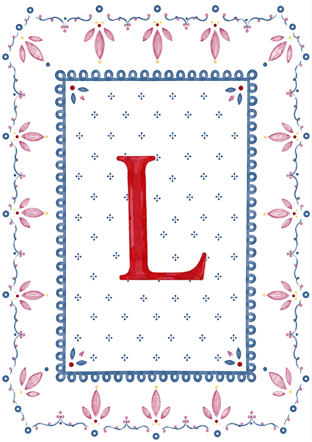 Alphabet letters - blue, pink