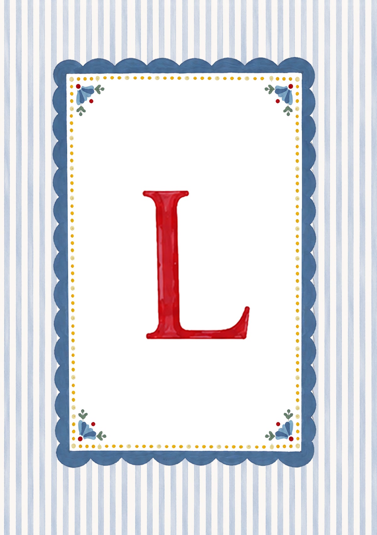 Alphabet letters - blue, yellow, red