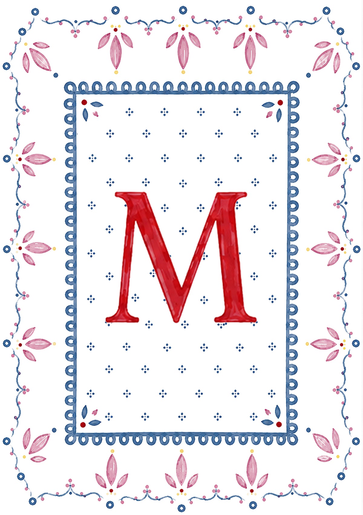 Alphabet letters - blue, pink