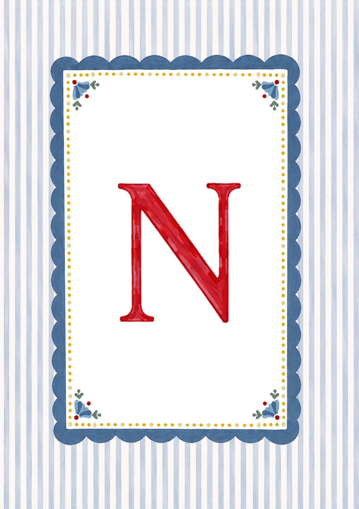 Alphabet letters - blue, yellow, red