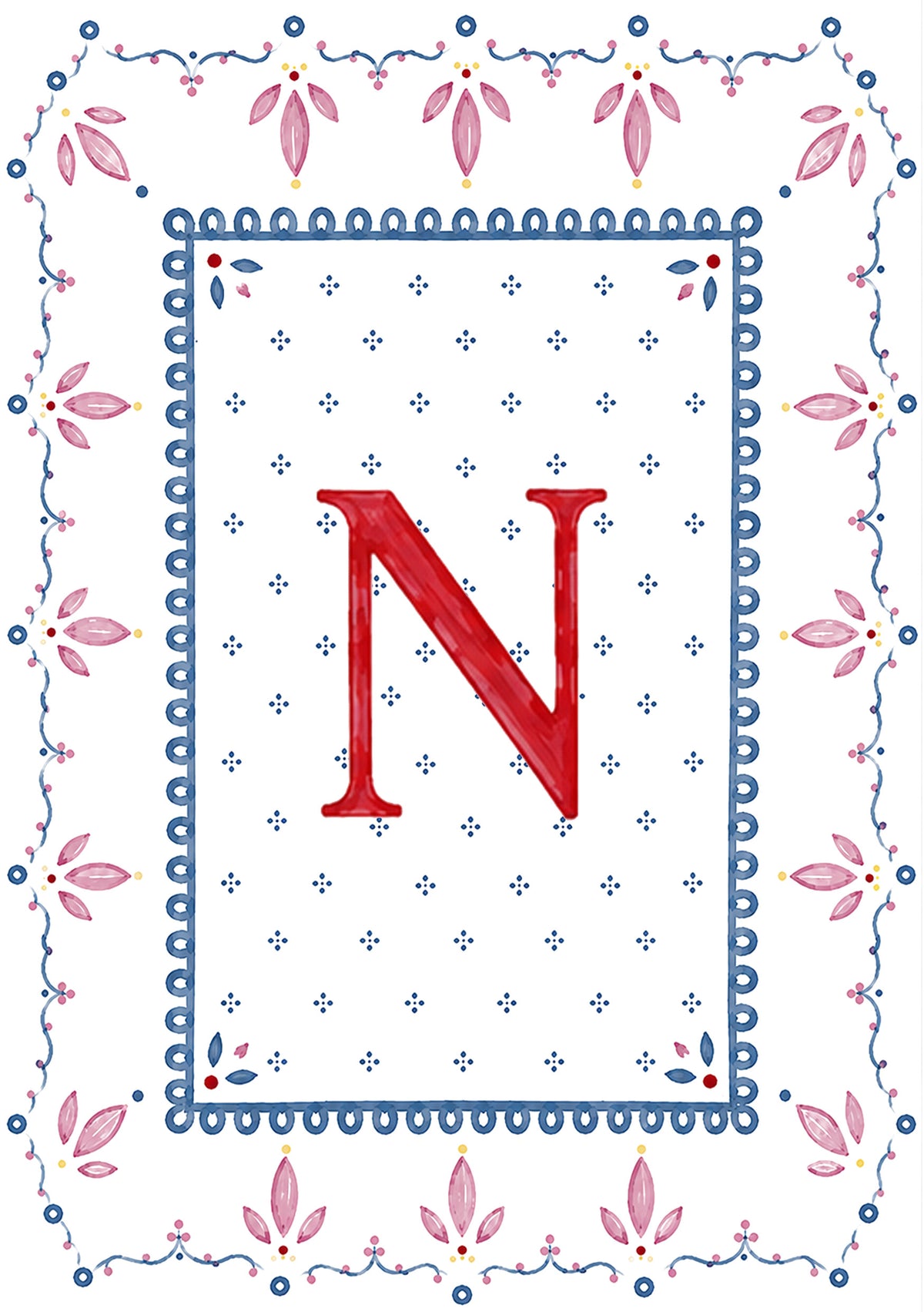 Alphabet letters - blue, pink