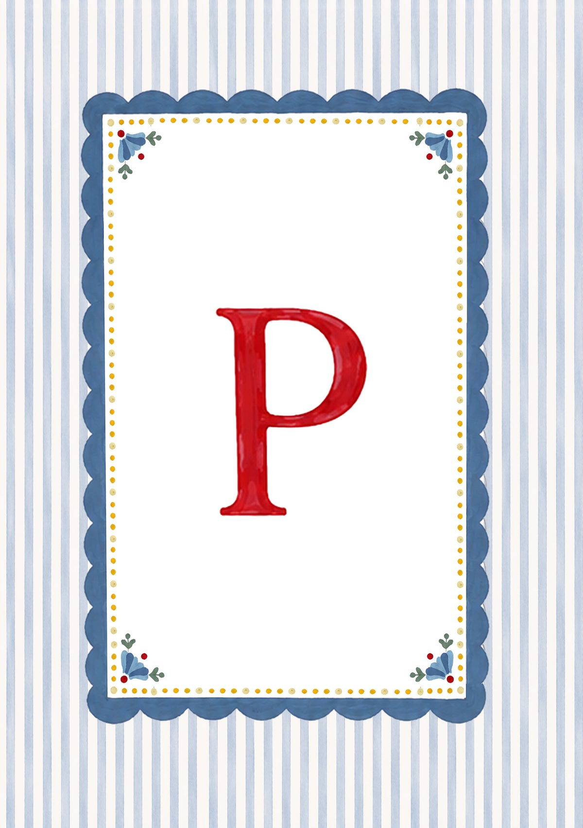Alphabet letters - blue, yellow, red