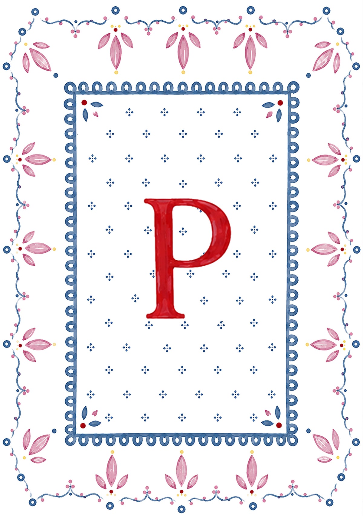 Alphabet letters - blue, pink
