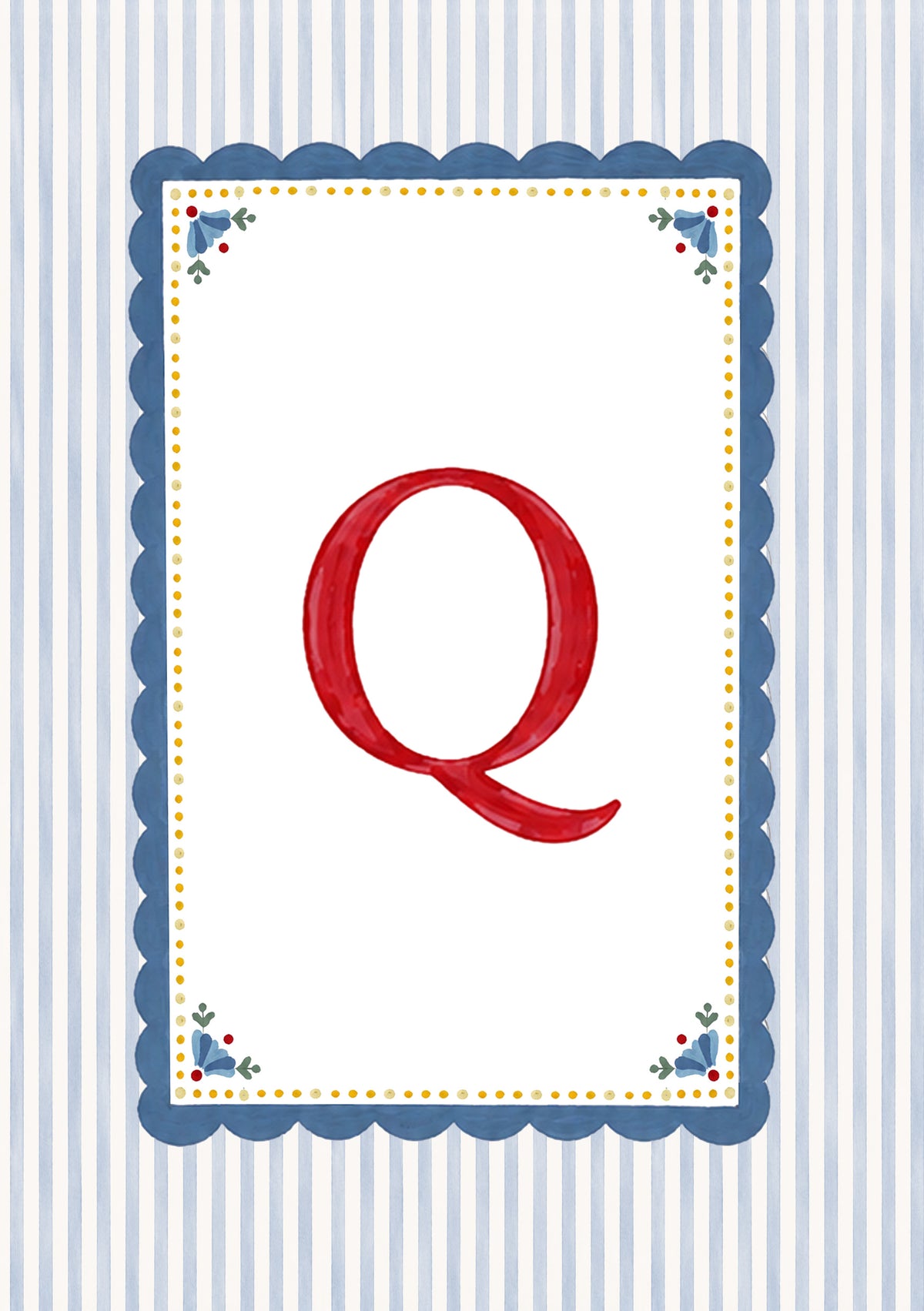 Alphabet letters - blue, yellow, red