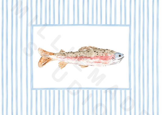 Trout postcard - rainbow