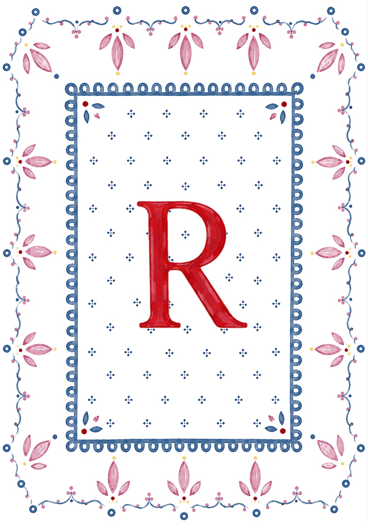 Alphabet letters - blue, pink