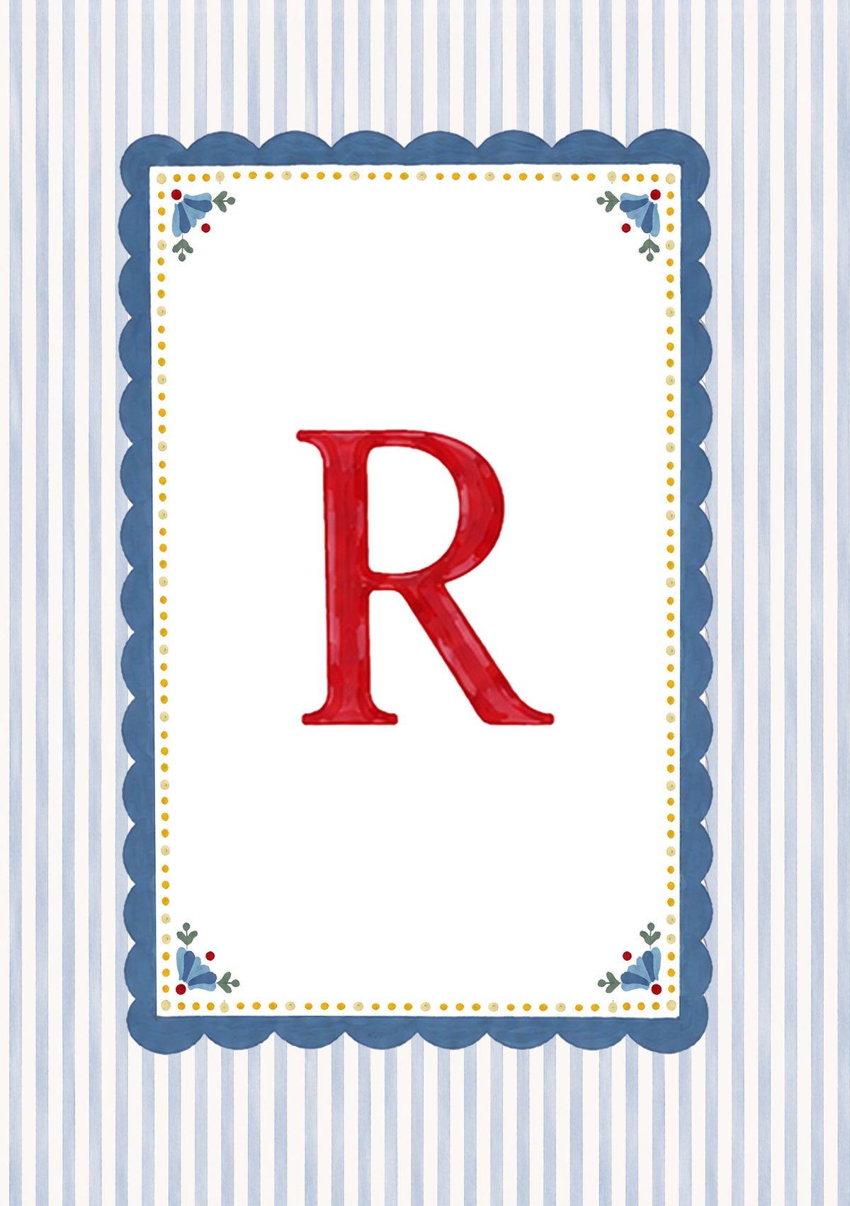 Alphabet letters - blue, yellow, red