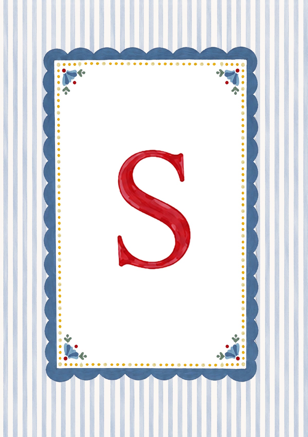 Alphabet letters - blue, yellow, red