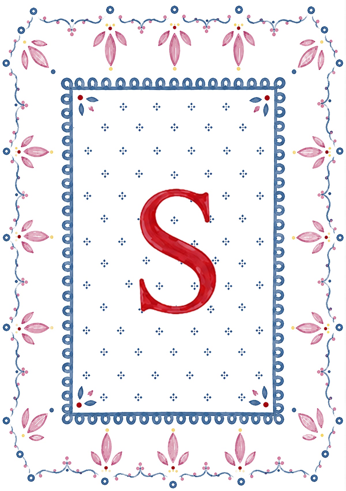Alphabet letters - blue, pink