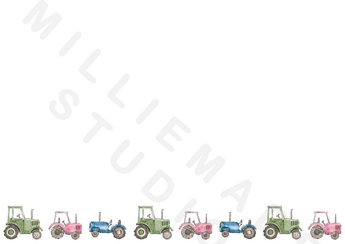 Tractors notecard