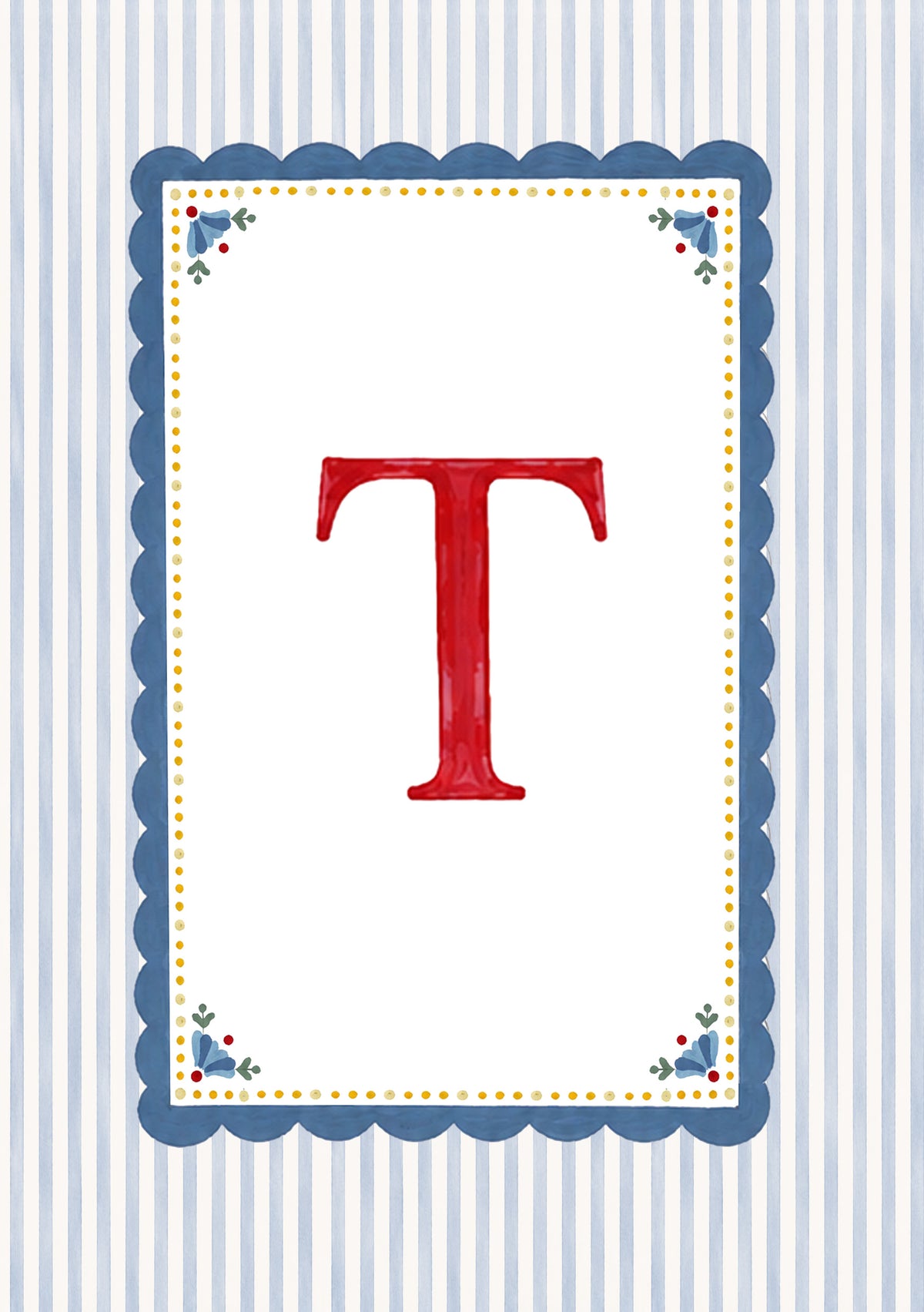 Alphabet letters - blue, yellow, red