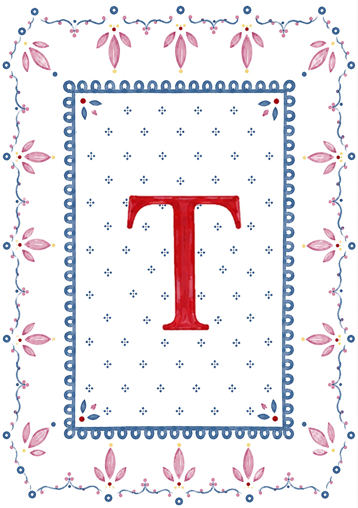 Alphabet letters - blue, pink