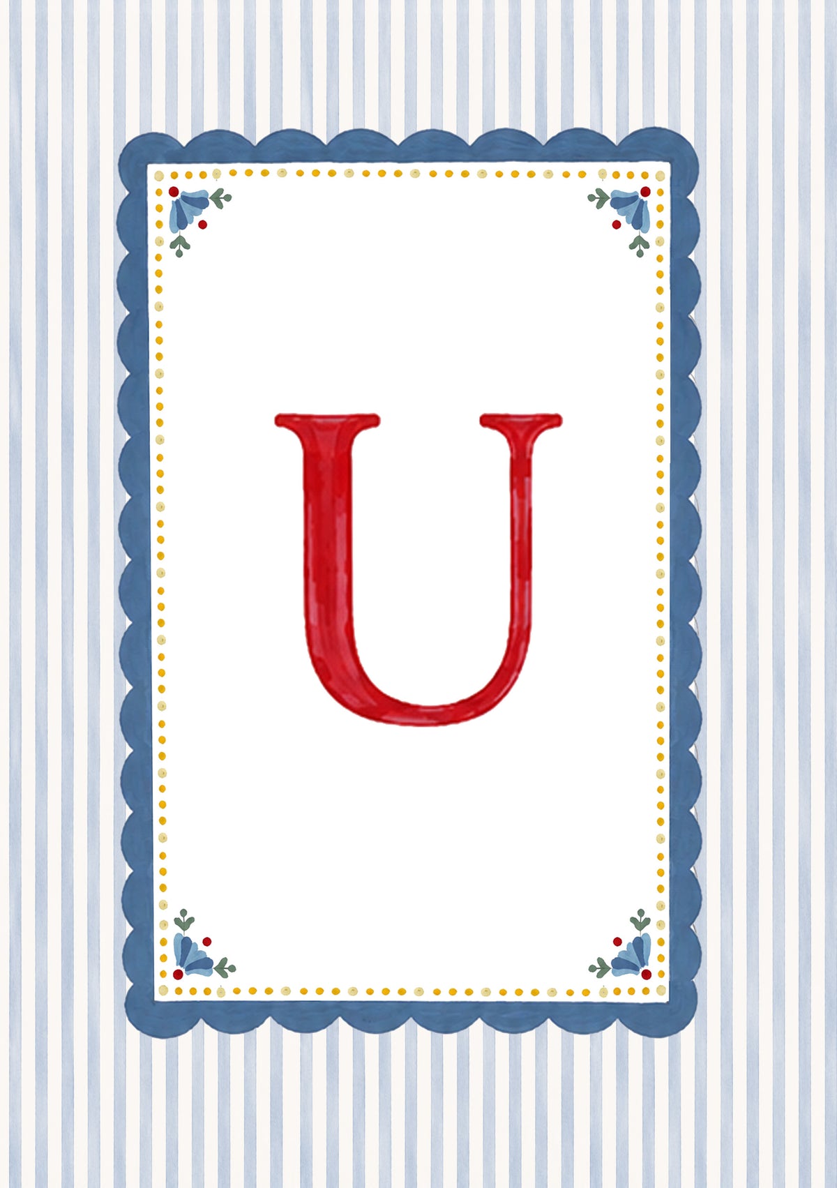 Alphabet letters - blue, yellow, red