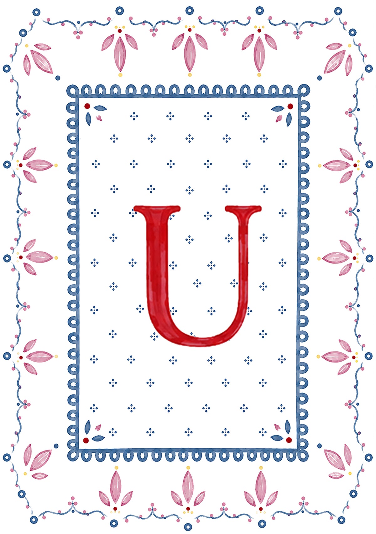 Alphabet letters - blue, pink