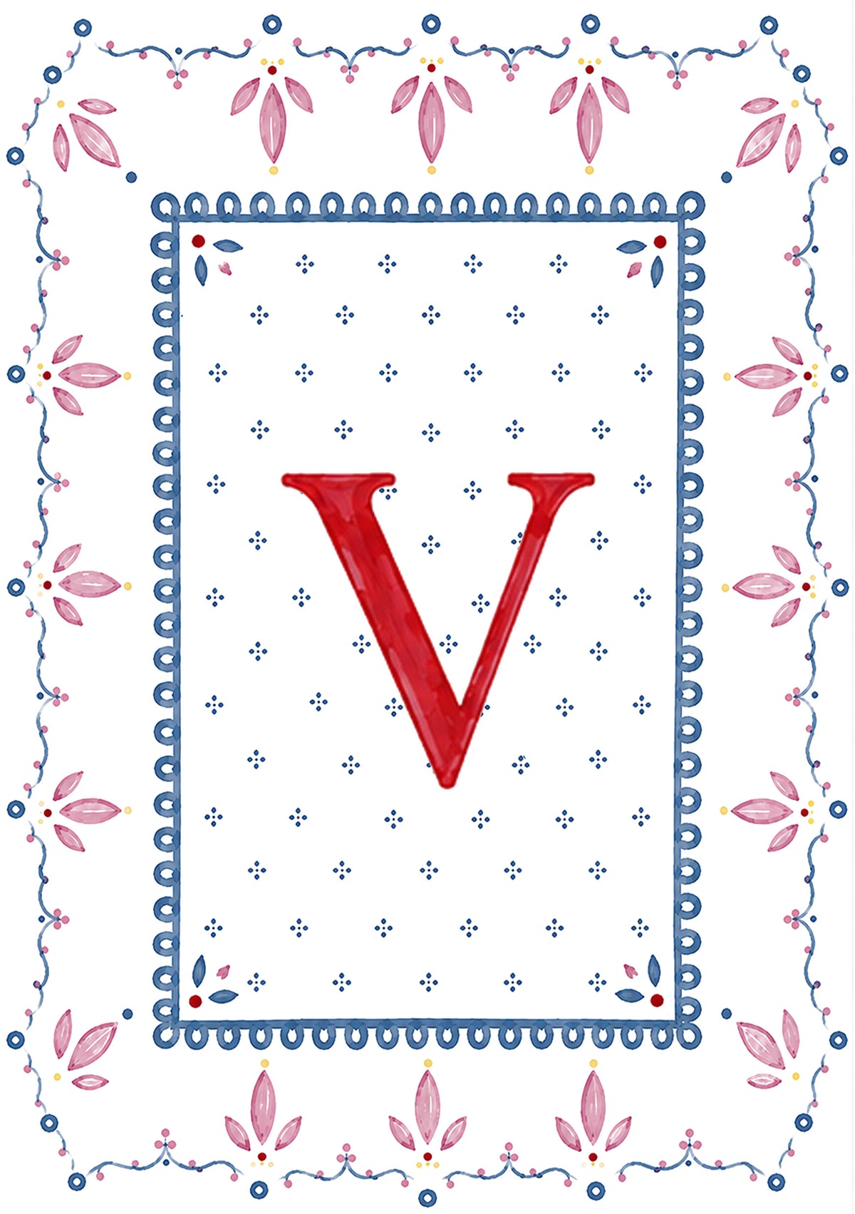 Alphabet letters - blue, pink