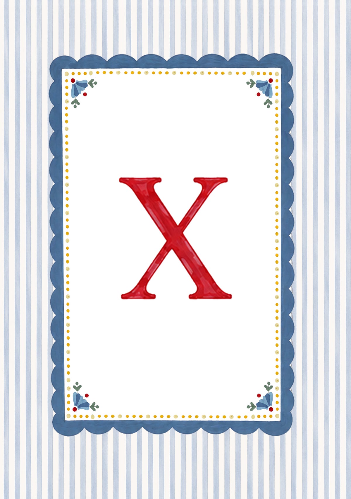 Alphabet letters - blue, yellow, red