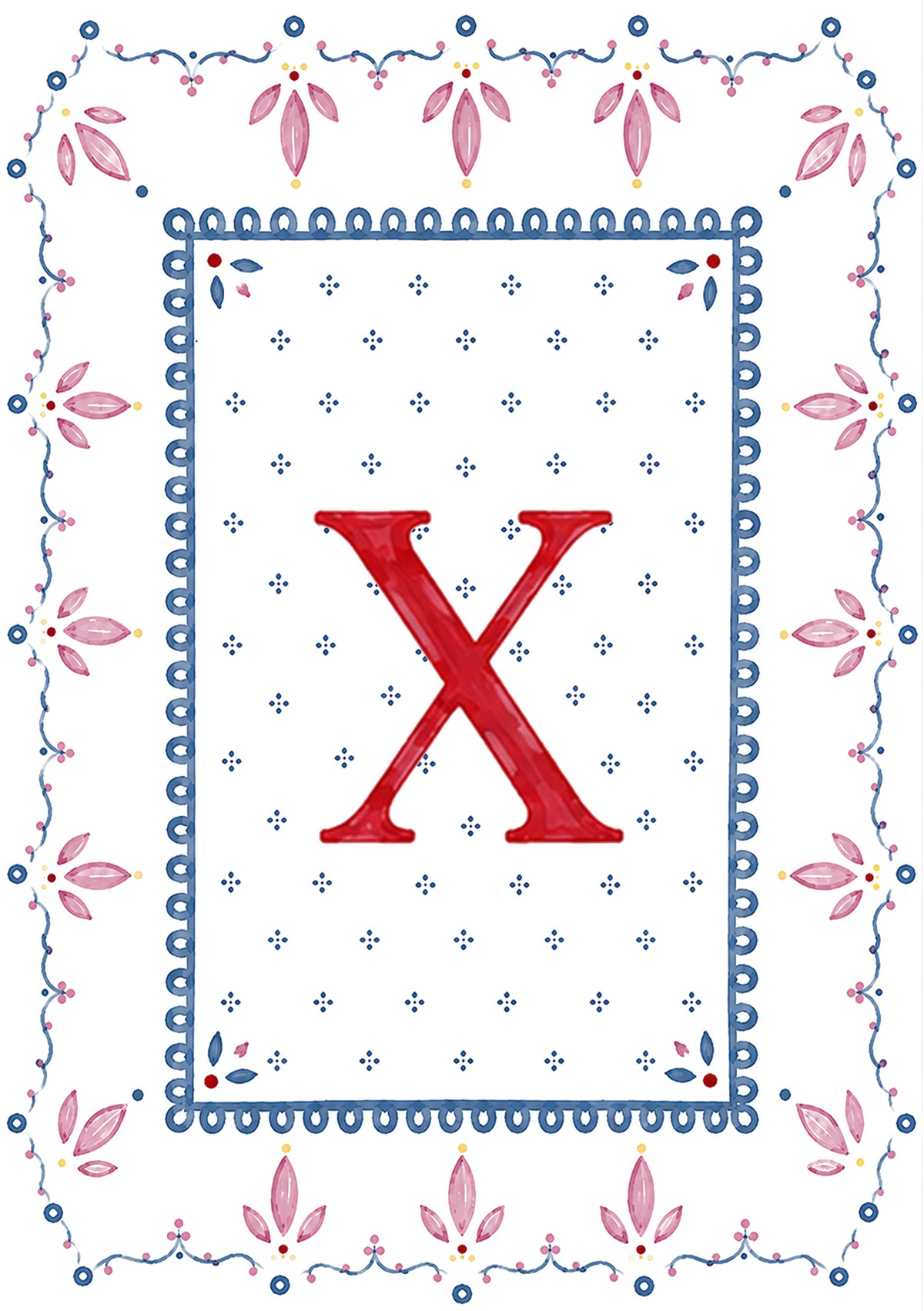 Alphabet letters - blue, pink